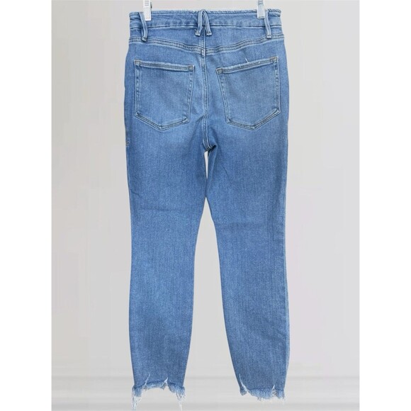 Good American GWC731T Women’s High Rise Stretch Jeans Size 6/28 Distressed  Hem - Picture 2 of 9